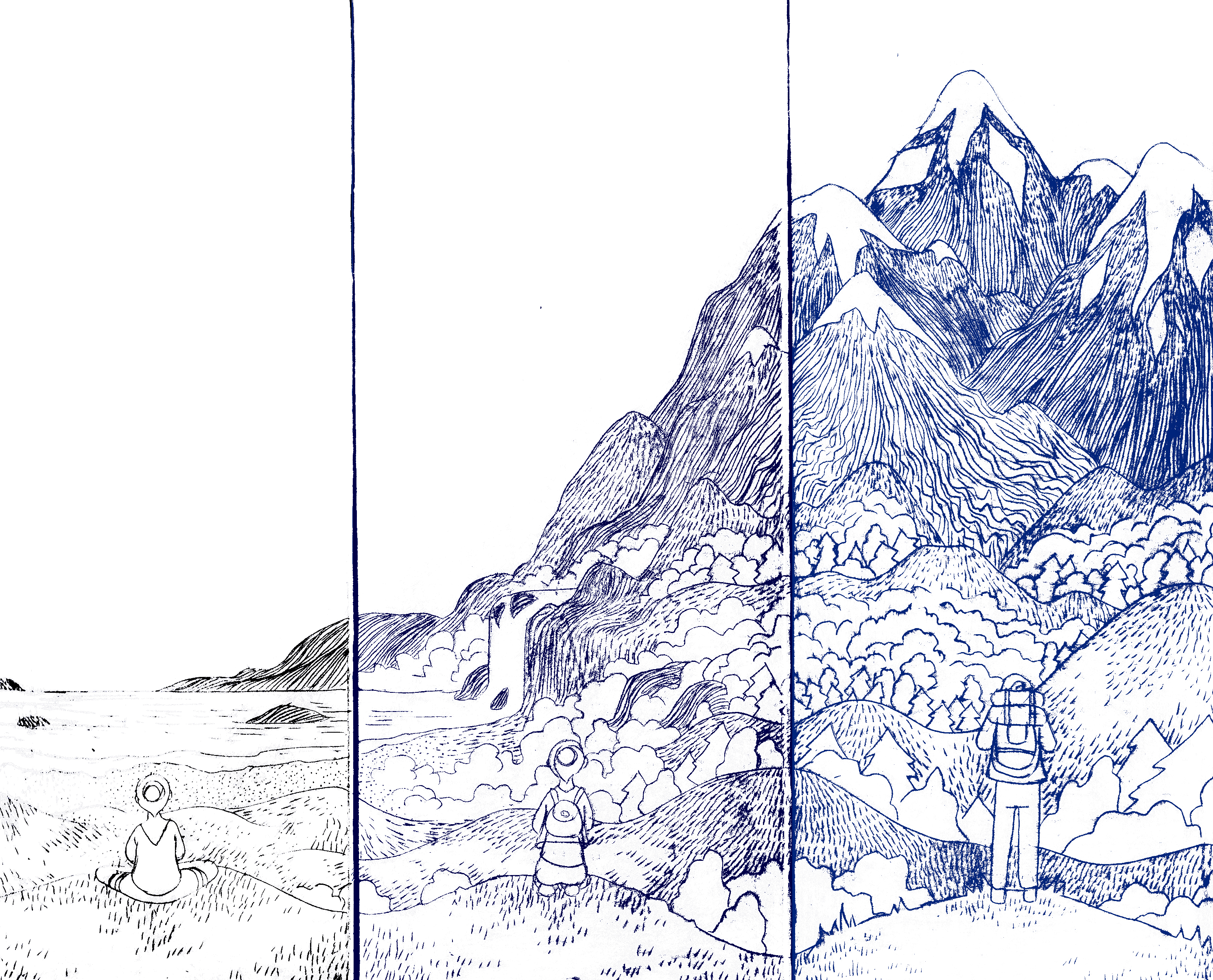 Gravure pointe sèche - progression